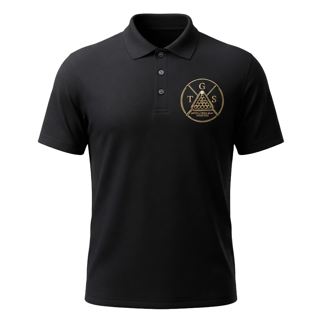 Pro-Style Cotton Polo, Black